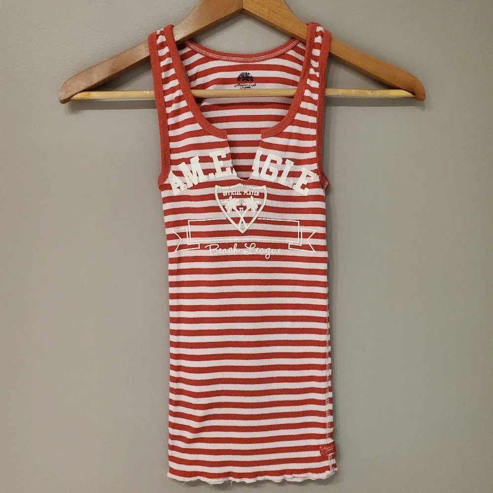 American Eagle Striped Tank Top - Size XS - Picture 1 of 4